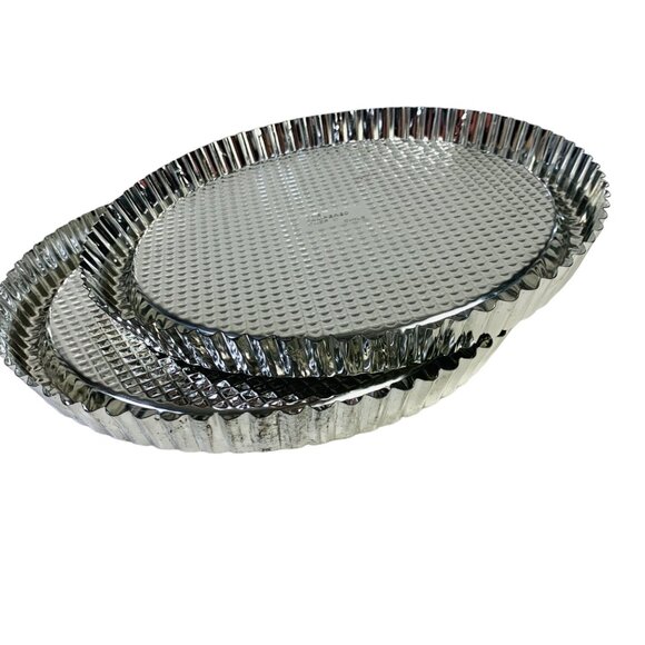 Pamper Chef Quiche Flan Pan Set of 2 Fluted Bakeware Baking Kitchen Pastry Tarts - Picture 6 of 14